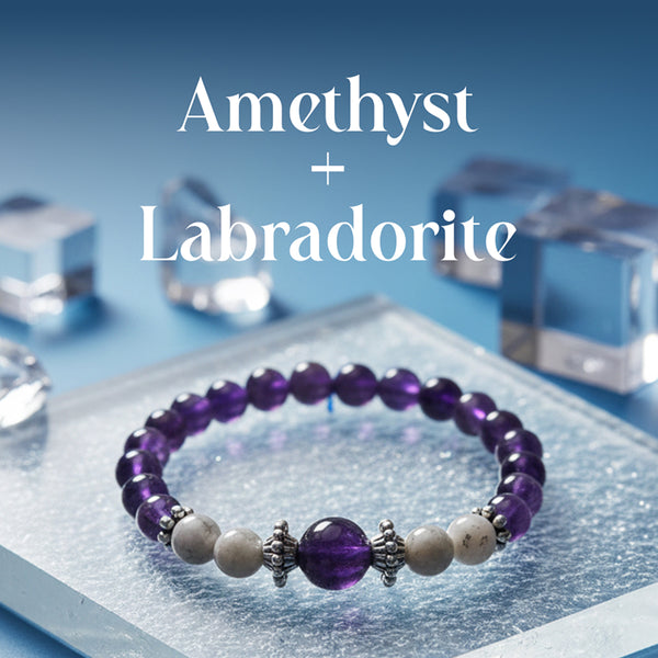 Amethyst & Labradorite Bracelet – Makar (Capricorn) Inspired Design