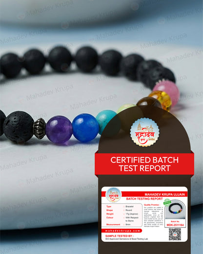 7 Chakra Lava Stone Bracelet