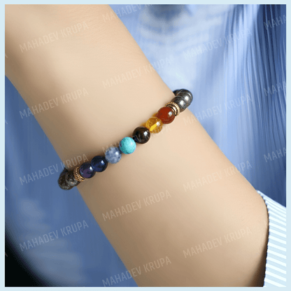 7 chakra pyrite bracelet