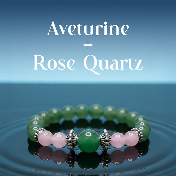 Aventurine & Rose Quartz Bracelet – Mithun (Gemini) Inspired Design