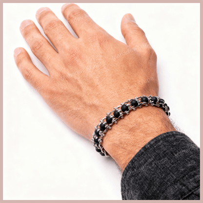 Silver Plated Karungali Bracelet