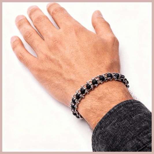 Silver Plated Karungali Bracelet