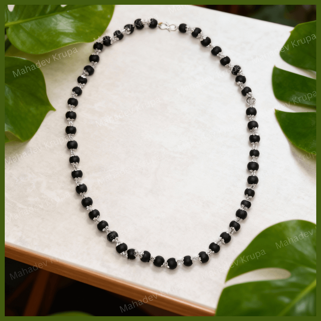 Silver Plated Karungali Mala