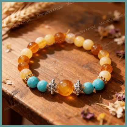 Citrine and Turquoise Bracelet
