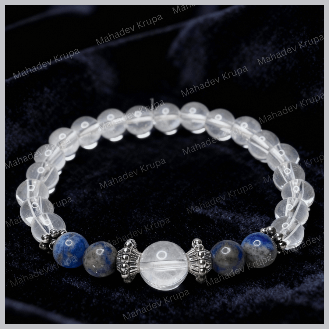 Sphatik and Lapis Lazuli Bracelet