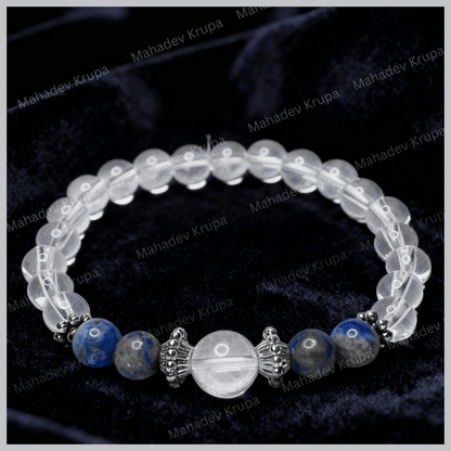 Sphatik and Lapis Lazuli Bracelet