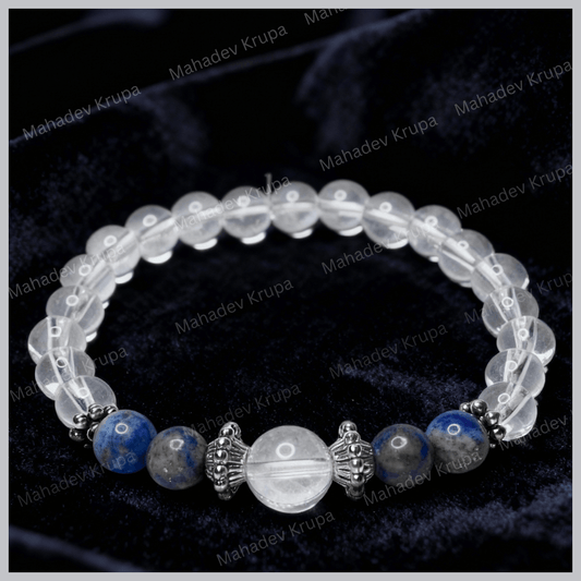 Sphatik and Lapis Lazuli Bracelet