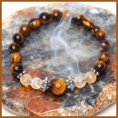 Tiger Eye and Citrine Bracelet