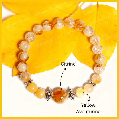 citrine & yellow aventurine bracelet