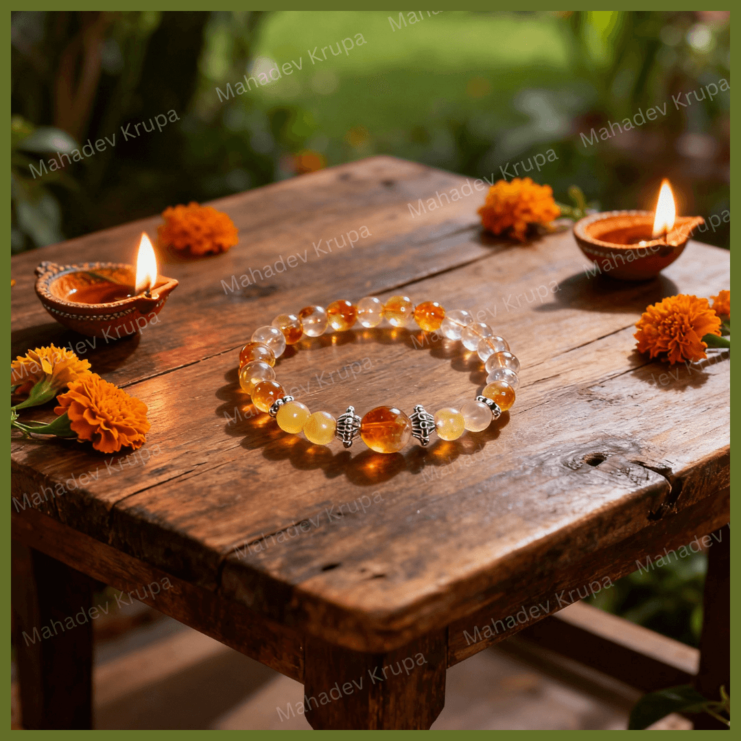 citrine & yellow aventurine bracelet