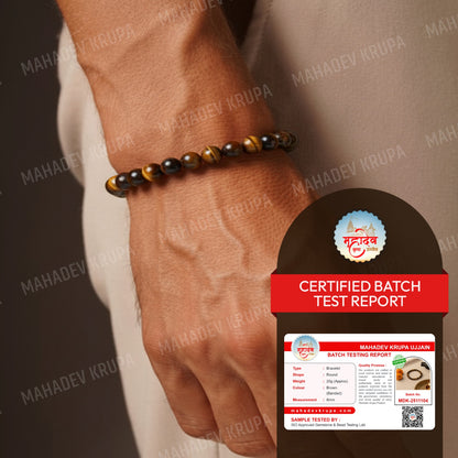 Tiger Eye Bracelet with Buddha Charm – Natural Stone Beads