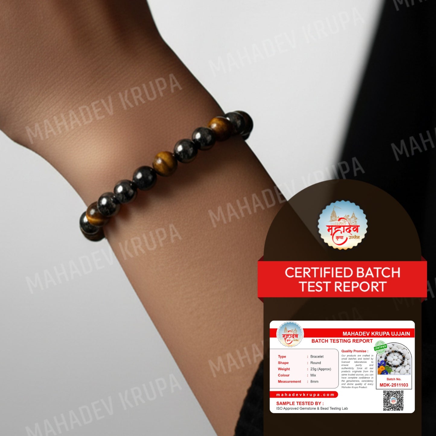 Triple Protection Bracelet – Tiger Eye, Black Obsidian & Hematite