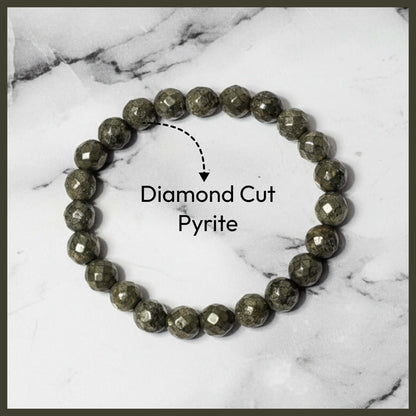 Diamond Cut Pyrite Bracelet