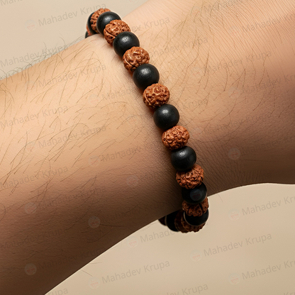 Karungali Mala with Rudraksha