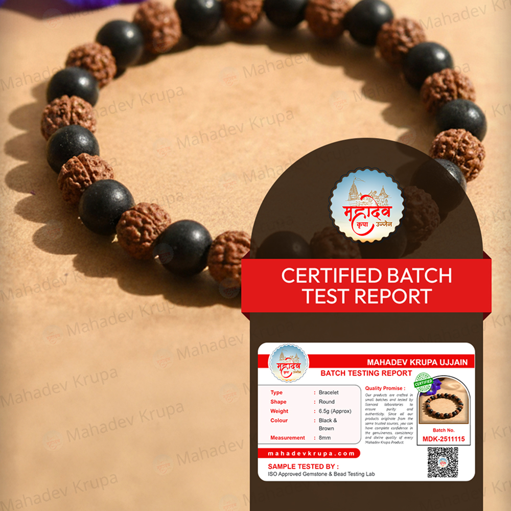 Karungali Mala with Rudraksha