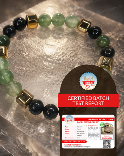Multi Fluorite & Bloodstone Zodiac Band – Virgo (कन्या राशि)