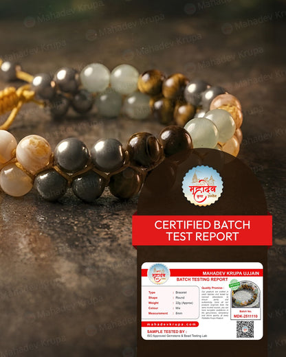 Double Money Magnet Bracelet & Rudraksh Mala Combo – Symbol of Prosperity & Spiritual Balance