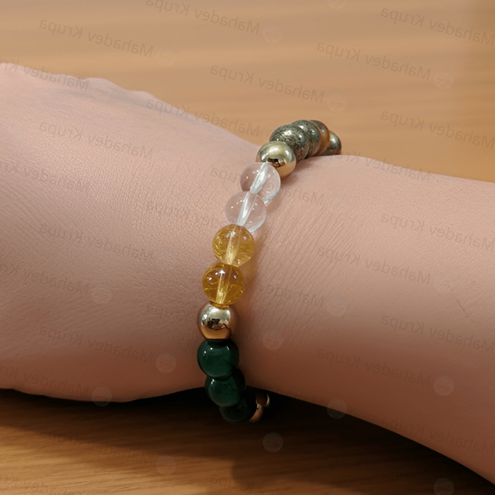 Dhanyog Bracelet – Natural Stone Bead Bracelet - Spiritual Energy Bracelet - Mahadev Krupa Ujjain