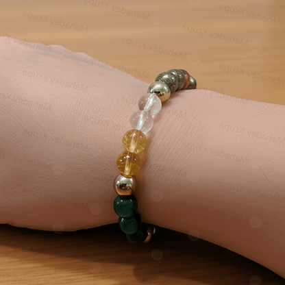 Dhanyog Bracelet – Natural Stone Bead Bracelet - Spiritual Energy Bracelet - Mahadev Krupa Ujjain