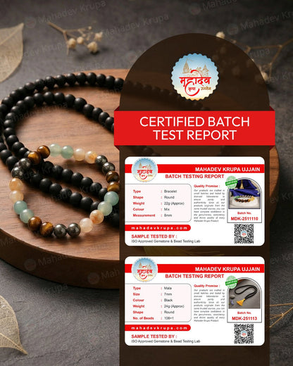 Money Magnet Bracelet & Karungali Mala Combo by Mahadevkrupa – Attract Wealth, Positivity & Protection - Crystal Healing Bracelet & Spiritual Mala - Mahadev Krupa Ujjain