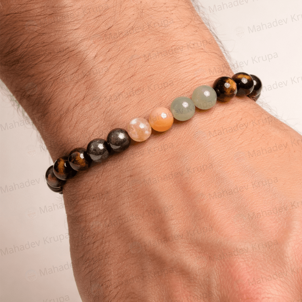 Money Magnet Bracelet – Natural Stone Beads - Spiritual Energy Bracelet - Mahadev Krupa Ujjain
