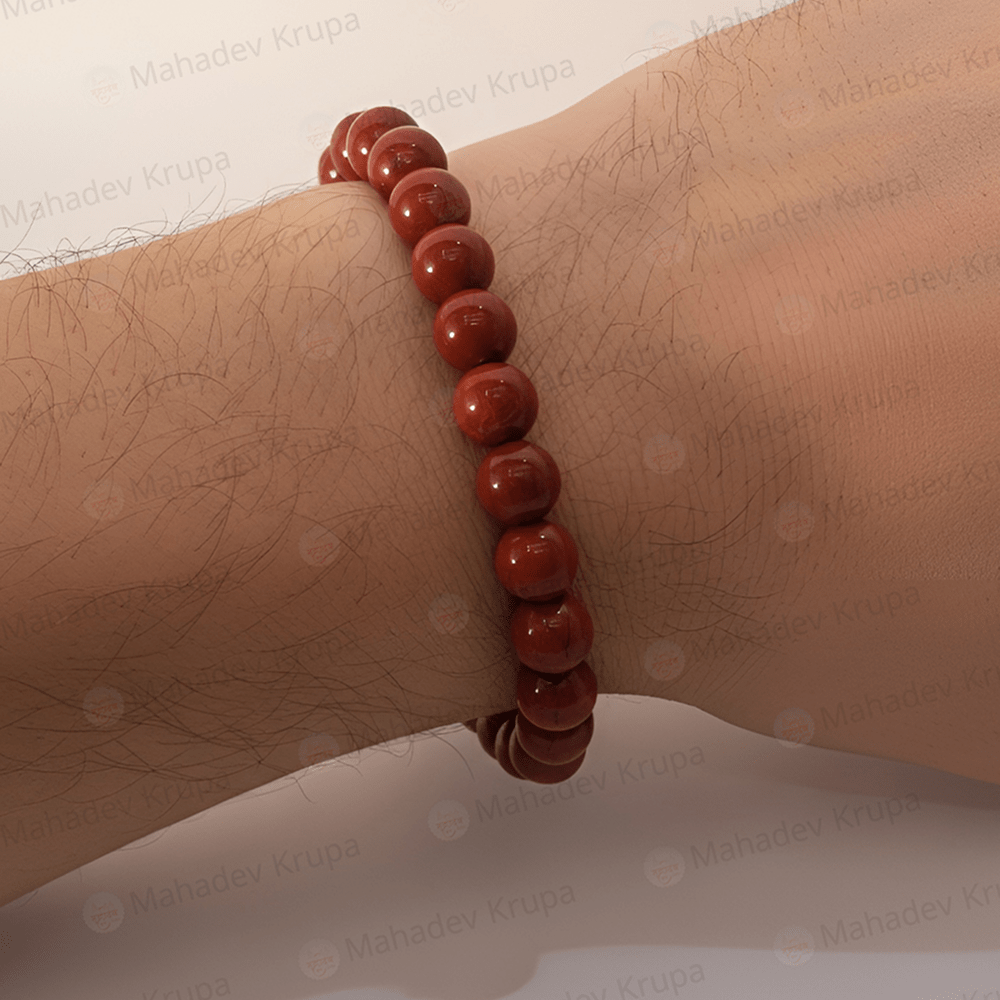 Red Jasper Zodiac Band – Scorpio (वृश्चिक राशि) - Mahadev Krupa Ujjain