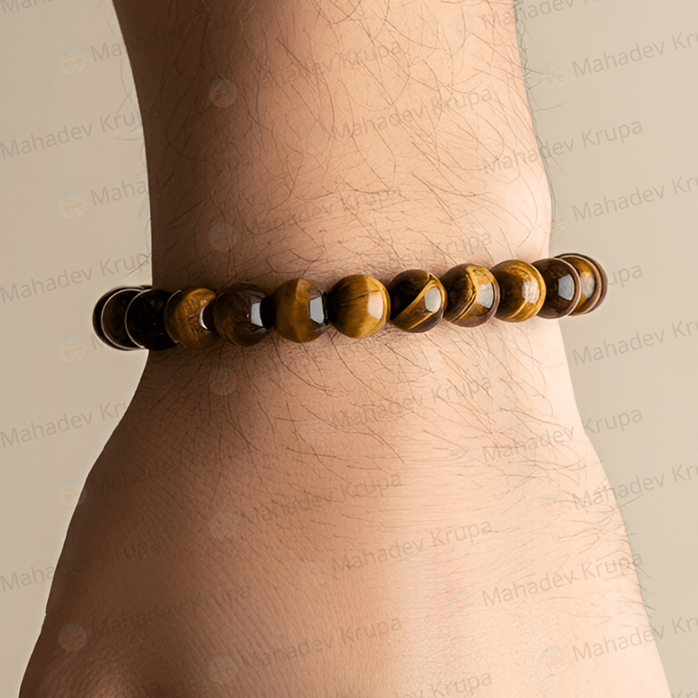 Tiger Eye Zodiac Band – Leo (सिंह राशि) - Mahadev Krupa Ujjain