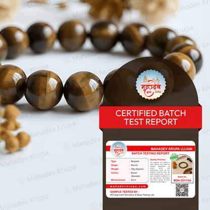 Tiger Eye Zodiac Band – Leo (सिंह राशि) - Mahadev Krupa Ujjain